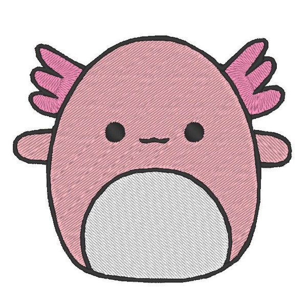 Squishmallow Archie el diseño de bordado Axolotl