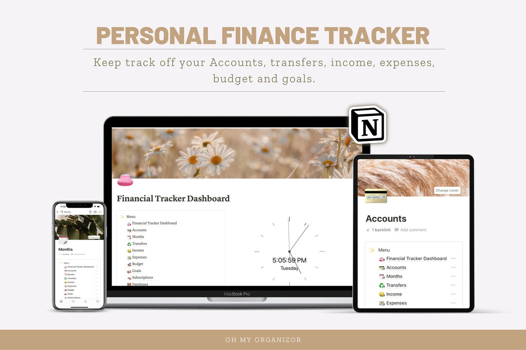 Notion Budget Templatenotion Personal Finance Trackerbudget Etsy