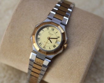Vintage Tressa Geneve Women Swiss Made Watch / 80s Women Watch / Gold/Steel watch / Minimalist women watch / Women watch