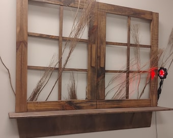 Decor Window Rustic Reclaimed Barn wood Window Frame for Home, Office, Hallway