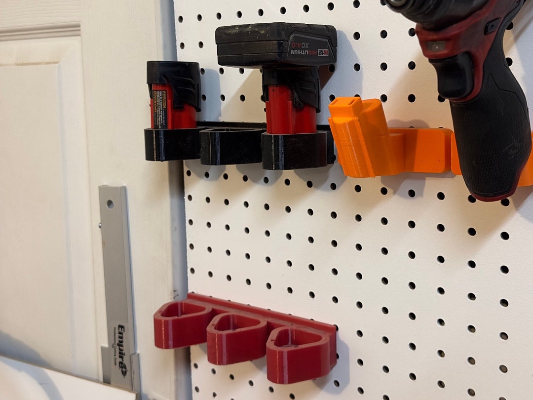 Milwaukee M12 Pegboard Three Battery Holder 1pc Etsy