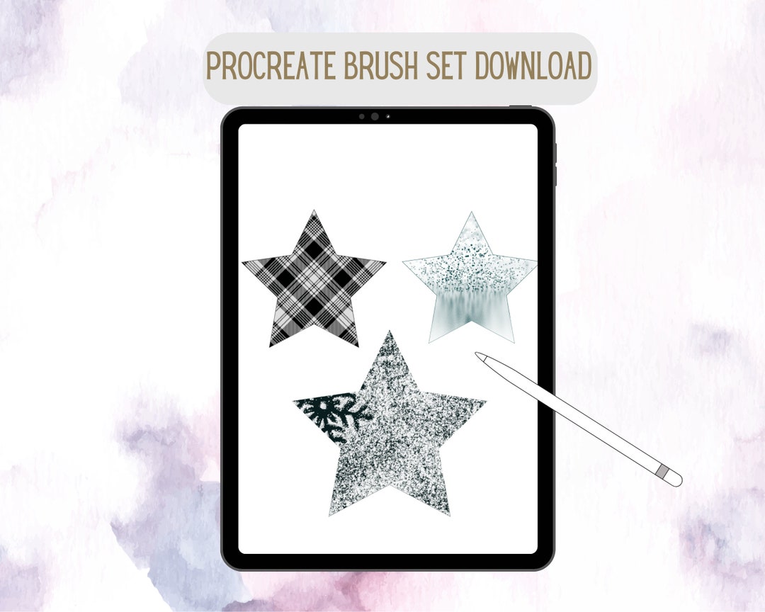 Procreate Star Brush Set Procreate Star Stamp Set Christmas Etsy