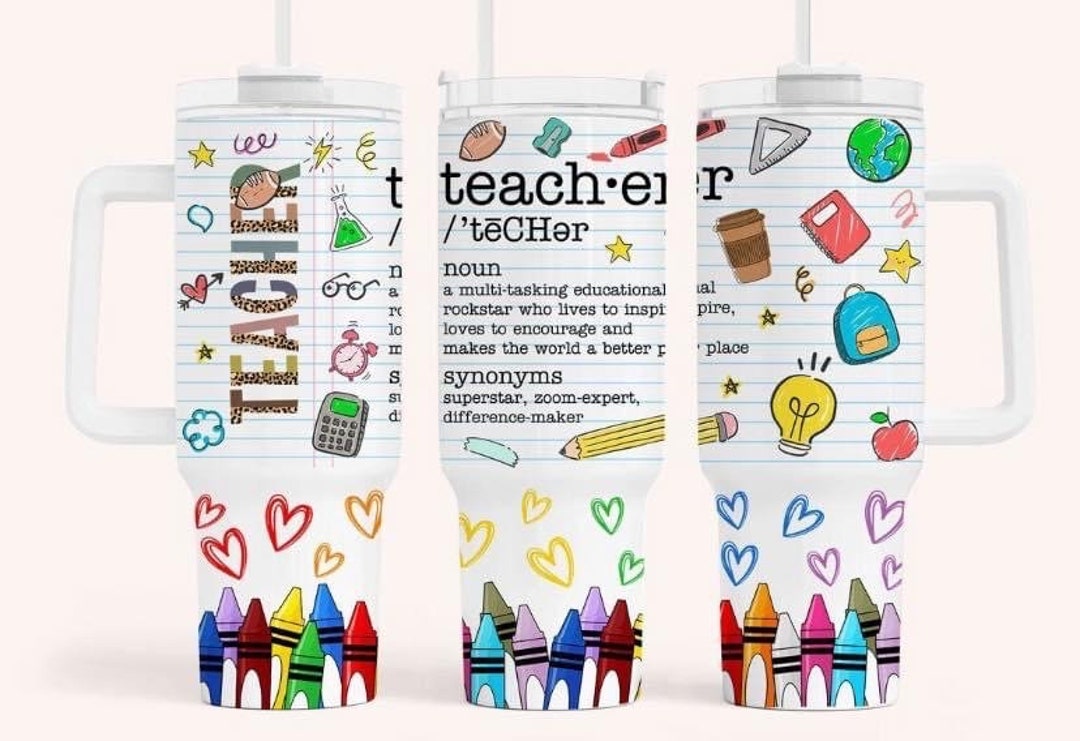 Tumbler 40oz Tumbler TEACHER Noun Synonym ENSEIGNANT Nom Etsy