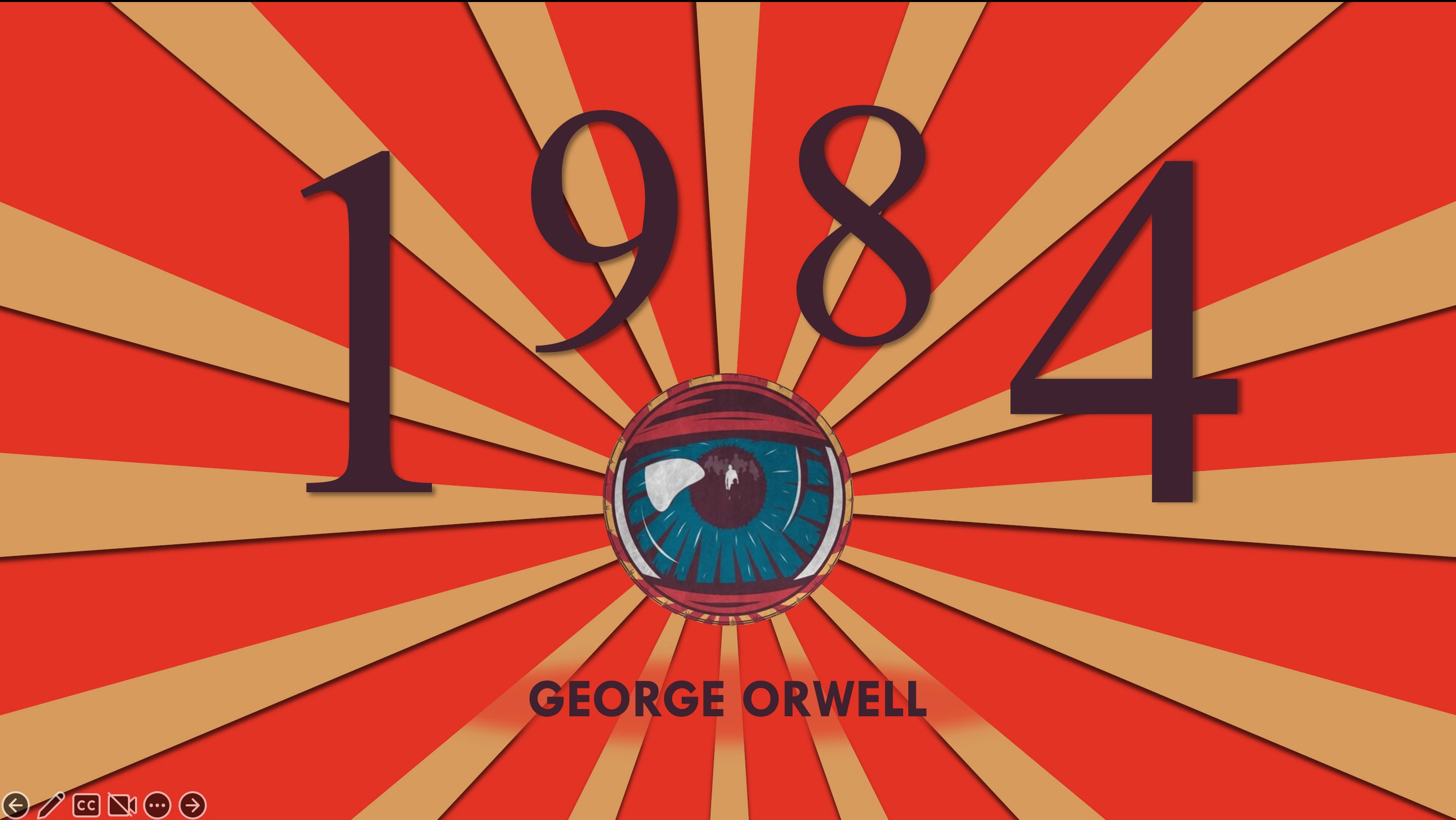 Book "1984" powerpoint template/ school presentation / booktok