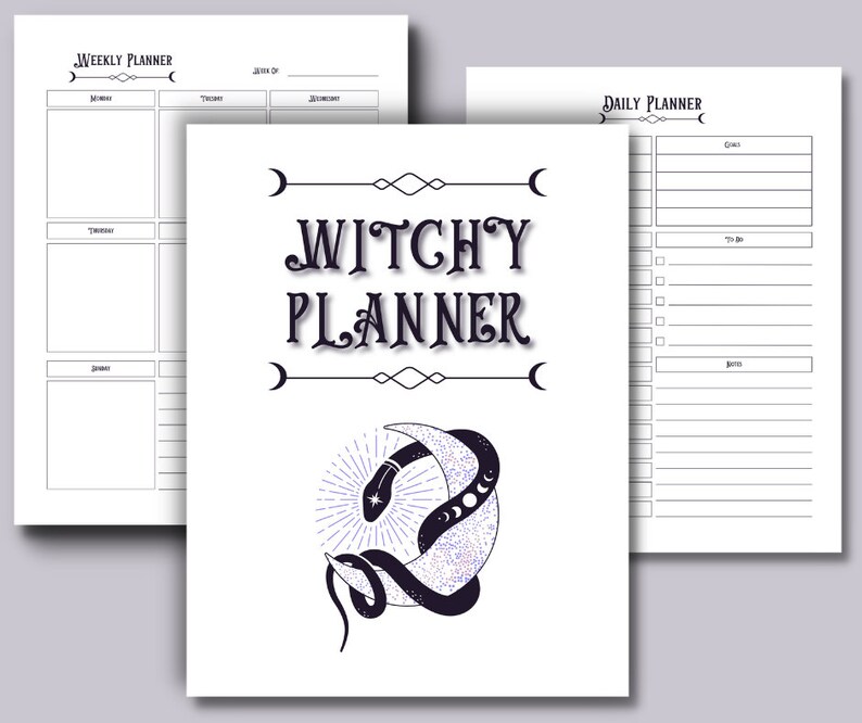 Witchy Printable Calendar 2024 Moon Phases Sabbats Zodiac Etsy