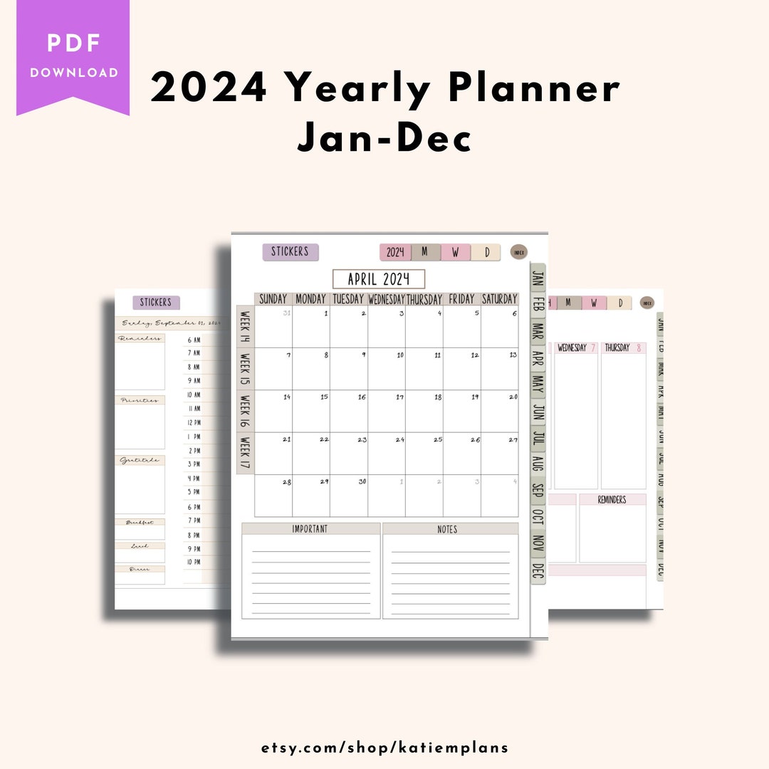 2024 Ultimate Digital Planner Sunday Start | GOODNOTES | NOTESHELF - Etsy