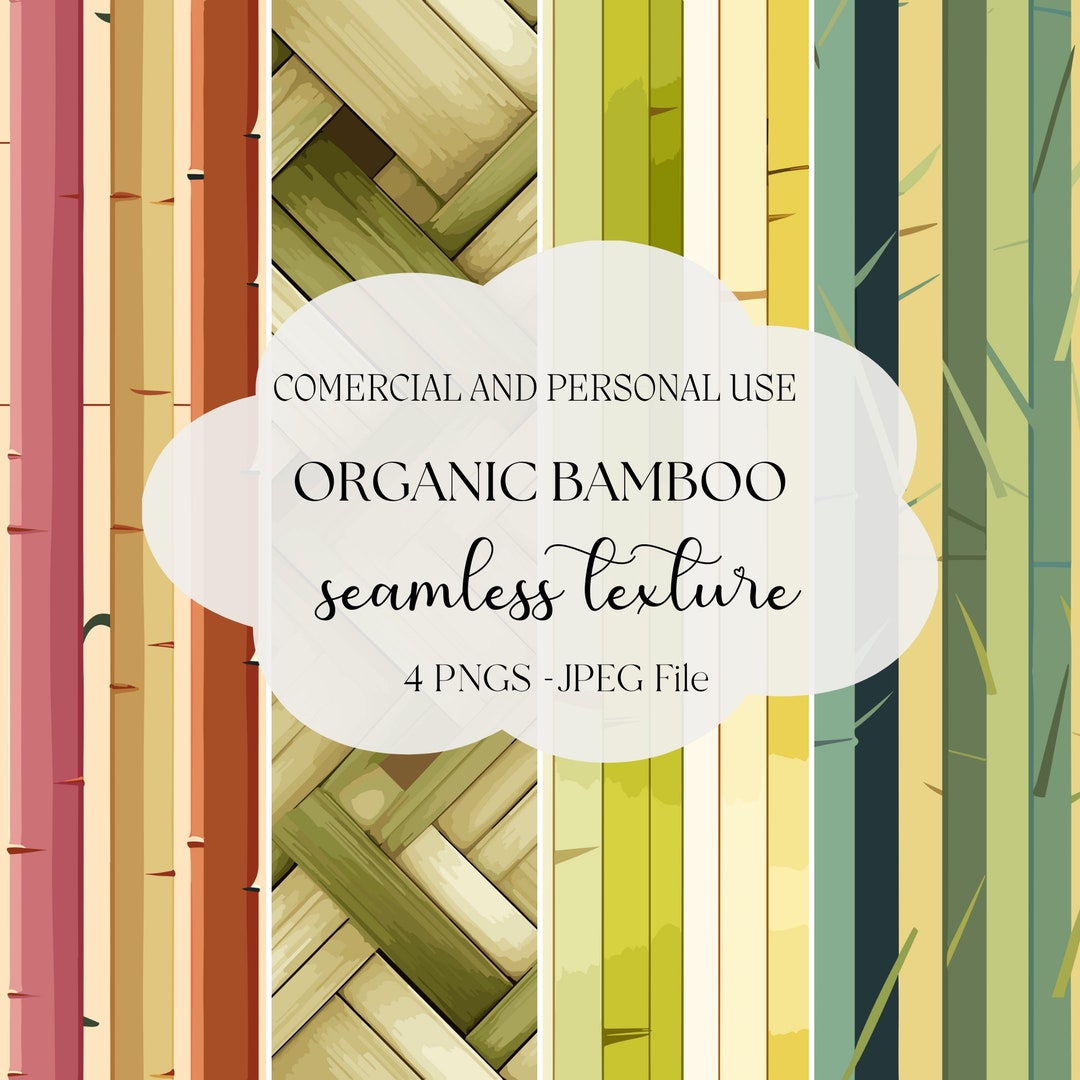 Organic Bamboo Seamless Pattern - Digital Download for Commercial and ...