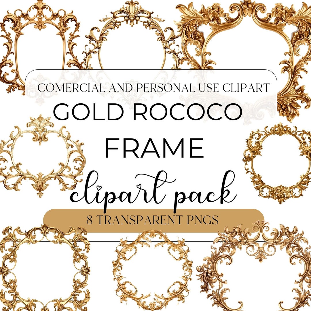 Antique Rococo Frames Clipart,rococo and Baroque Vintage Clipart ...