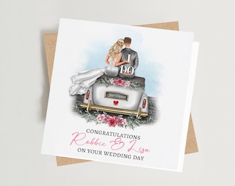 Personalised Newlywed Card | Congratulations on your Wedding Day | Just Married | Mr & Mrs