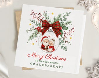 Grandparents Christmas Card | Nana & Grandad Xmas Greeting Card