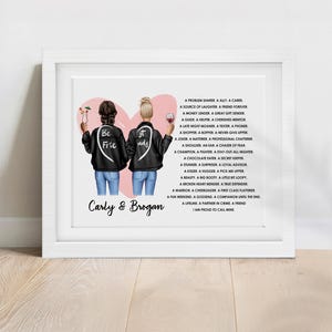 Personalised Best Friend Print - Best Friend Definition Print - Friend Poem Print