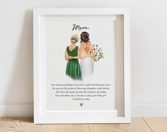 Mother of the Bride Poem Print - Mother of the Bride Quote - Mother of the Bride Gift - Mum Wedding Thank You  - Framed or Unframed