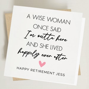 Personalised Retirement Card For Women - Wise Woman Retiring - Happy  Retirement Card - Leaving Work Card