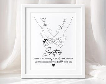 Personalised Sister Quote Gift Print
