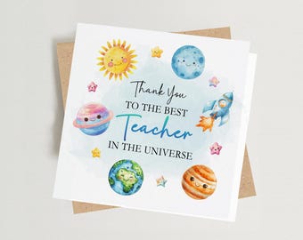 Best Teacher Card | End of Year Term Card | Thank You Childcare gIFT