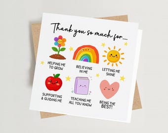 Teacher Appreciation Card | End of Year Term Card | Thank You Childcare Greeting Card