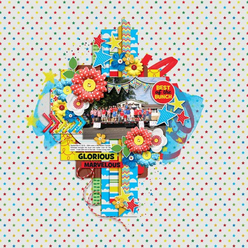 Curious Monkey Digital Scrapbooking Page Kit - Etsy