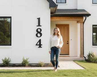 Large Custom House Numbers – Modern Metal Home Address Numbers