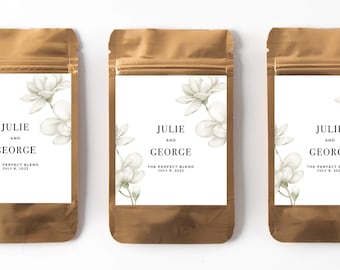 Die perfekte Mischung Kaffeesack, personalisiertes Hochzeitsgeschenk, Brautparty-Kaffeebevorzugungen, Kaffeebeutelbevorzugungen für Gast