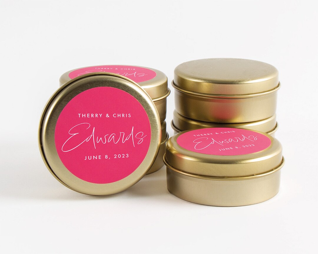 Candle Favors for Guests, Custom Candle Wedding Favors, Personalized ...