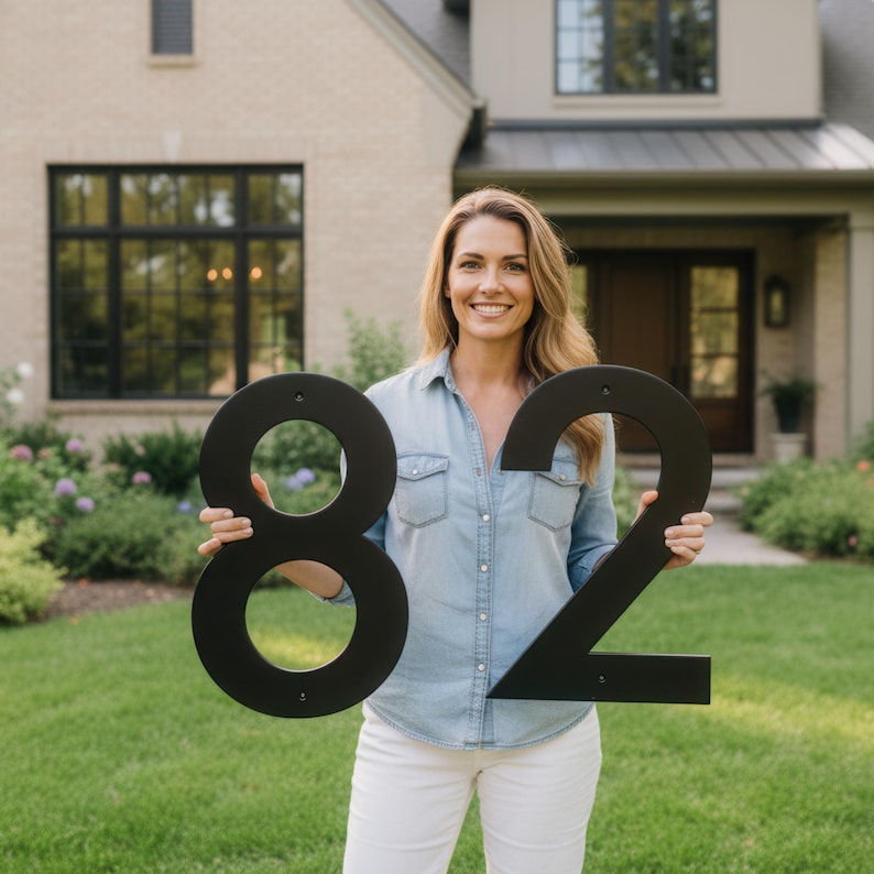 Extra Large Metal House Numbers – Modern Address Numbers for Home - Etsy