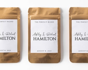 Personalisierter Kaffeebevorzugungsbeutel, Perfekte Mischung Kaffeebeutel, Brautpartybevorzugungen