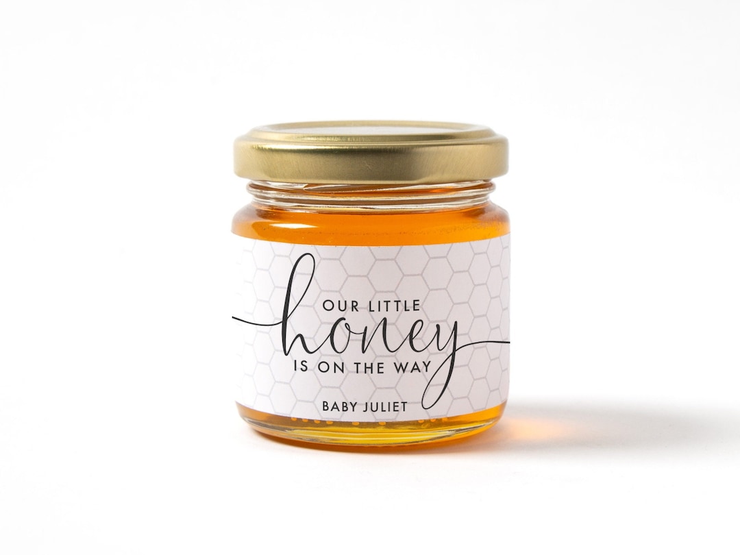 Personalized Baby Shower Honey Jar Favors, Bulk Baby Shower Honey Jars