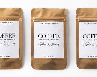 Kaffeebevorzugungsbeutel, personalisierte Kaffee-Gastgeschenk, Brautparty-Kaffeebeutel, die perfekte Mischung