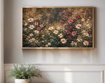 Moody Wildflower Painting for Samsung Frame TV | Vintage Botanical Art (Digital Download)