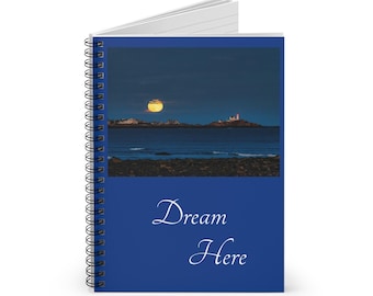 Diario - Tema del océano con la luna y el faro