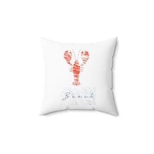 Lobster Beach throw pillow