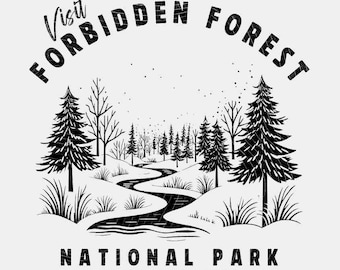 Parque Nacional del Bosque Prohibido PNG: Diseño de camiseta de mago (Descarga instantánea)