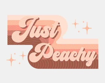 Just Peachy Retro PNG: zomersublimatieontwerp (digitale download)