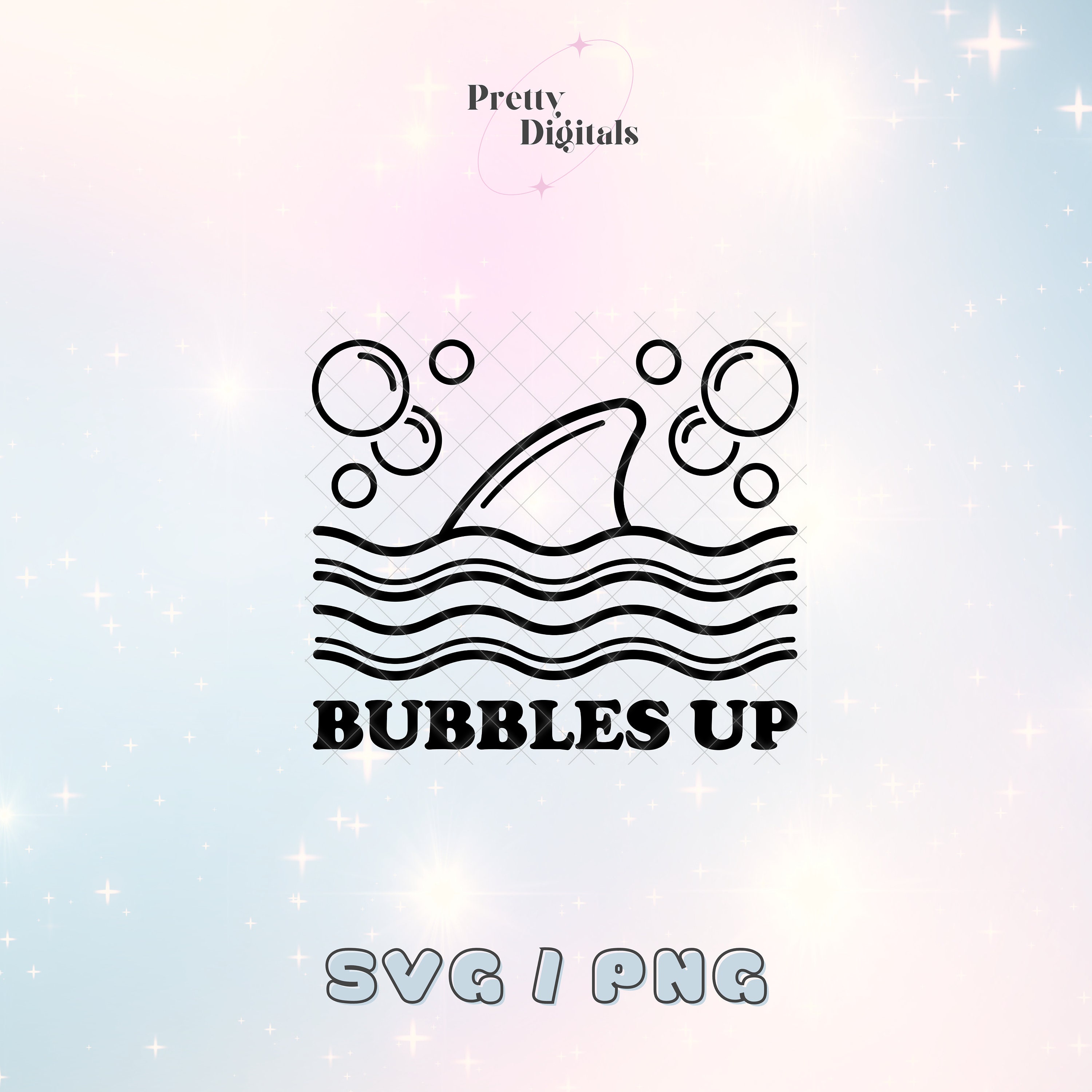 Bubbles up Svg, Shark Lover Svg, Love Beach Svg, Love Bubbles Svg