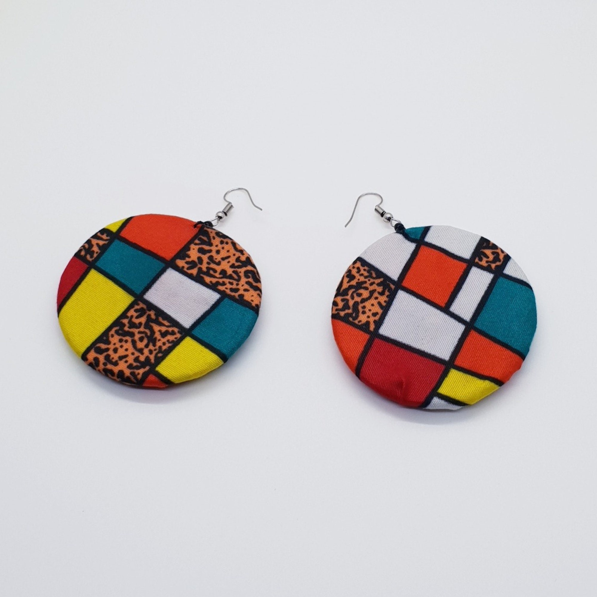 African Print Earrings\ Colorful Ankara Statement Earrings\ Afrocentric ...