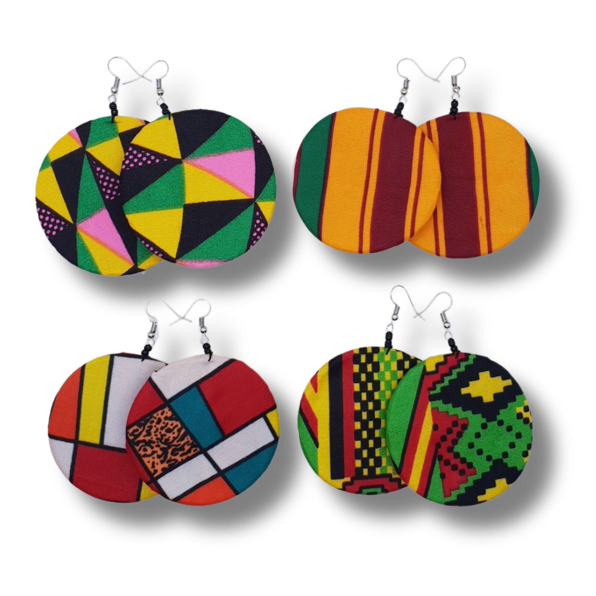 African Print Earrings\ Colorful Ankara Statement Earrings\ Afrocentric ...