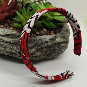 African Print Headband\ Ankara Cute Headwear\ Afrocentric Headpiece\ Women Hairband\ Gift For Her\ Blue Ankara Print Headband