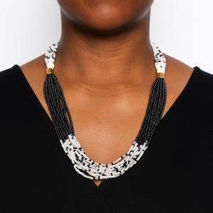 Vintage Maasai Beaded Necklace: Chunky Bohemian African Statement Jewelry