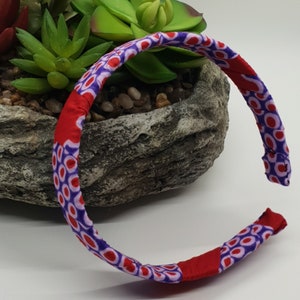 African Print Headband\ Ankara Cute Headwear\ Afrocentric Headpiece\ Women Hairband\ Gift For Her\ Blue Ankara Print Headband