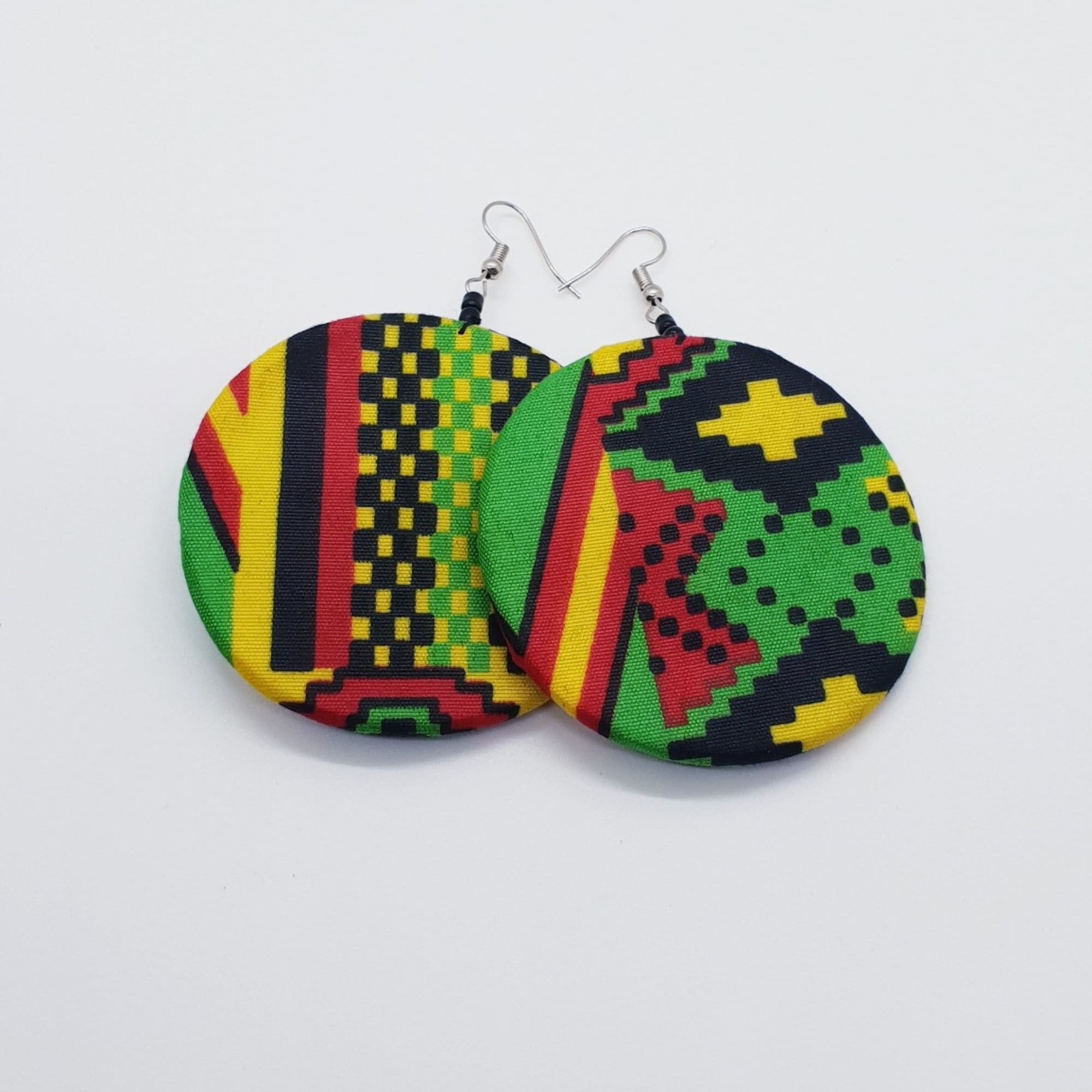 African Print Earrings\ Colorful Ankara Statement Earrings\ Afrocentric ...