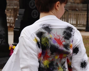 Hand-painted jacket "Firework"