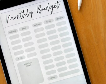 Downloadable &amp; Printable Monthly Goals Template - Etsy