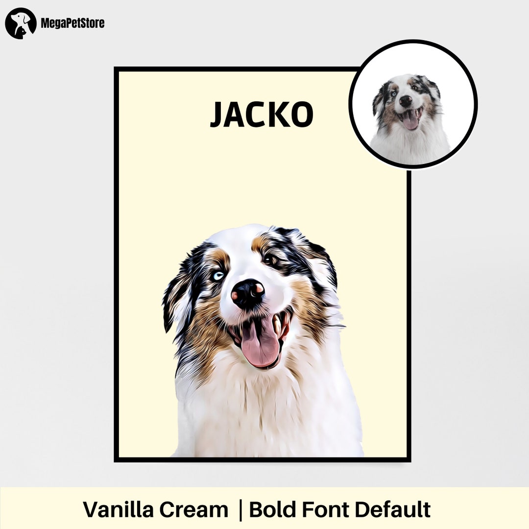 Custom Pet Portraits Using Pet Photo Personalized Digital Dog Portraits