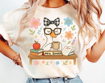 Personalized Teacher Name Shirt, Custom Teacher Shirt, Back to School, Teacher Gift, Teacher Appreciation, First Day Shirt, New Teacher Gift