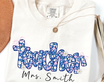 Personalized Teacher Name Shirt, Custom Teacher Shirt, Back to School, Teacher Gift, Teacher Appreciation, First Day Shirt, New Teacher Gift