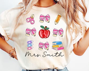 Personalized Teacher Name Shirt, Custom Teacher Shirt, Back to School, Teacher Gift, Teacher Appreciation, First Day Shirt, New Teacher Gift