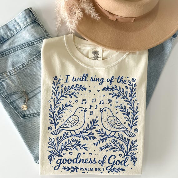 Comfort Colors Christian Shirt, God shirt, Bible Verse Shirt, Christian Gift, Religious tee, Faith Based Crewneck, Church shirt, Floral Tee