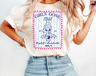 Girls Gone Mild Bachelorette Shirt, Spa Bachelorette, Matching Bach Shirts, Bridesmaid Gift, Slumber Party Shirt, Custom Bridal Party Shirts