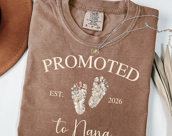 Promoted to Nana Shirt, New Nana Gift, New Nana Announcement Gift, Nana to be gift, Nana Est tshirt, Nana Reveal Gift, Baby Reveal tshirt