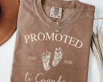 Promoted to Grandma Shirt, New Grandma Shirt, Grandma Reveal Shirt, Grandma Pregnancy Announcement Gift, First Time Grandma, Grandma Gift